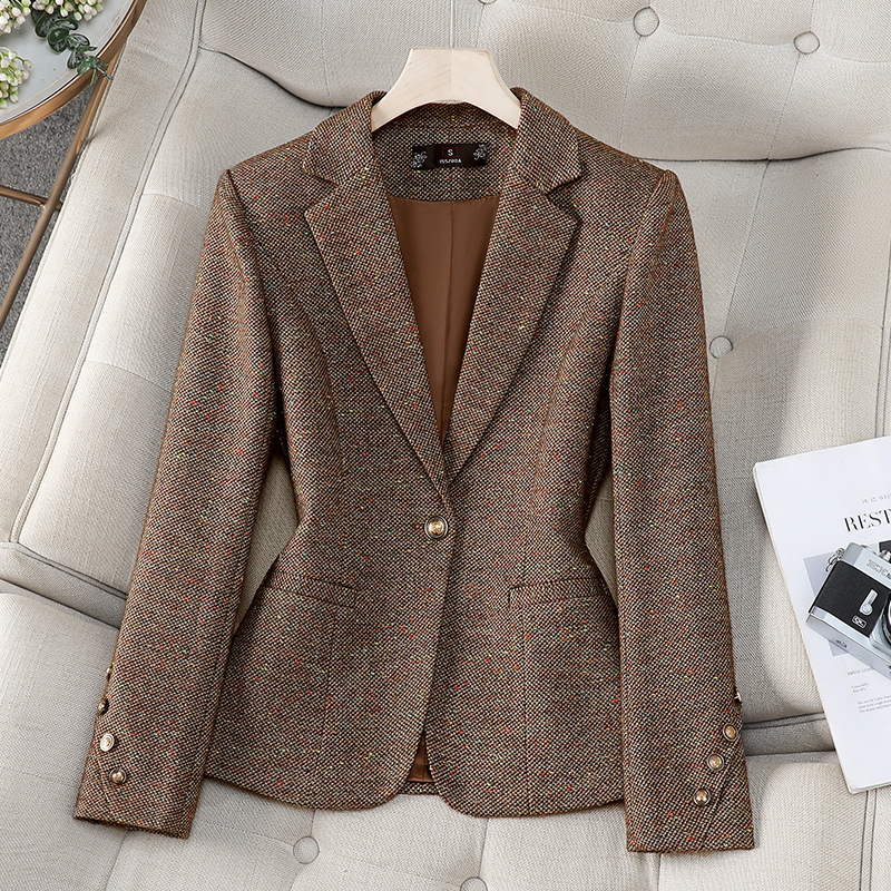 Women'S Office Formal Wear For Ladies - オフィスレディースブレザー女性ジャケット長袖シングルボタン女性ビジネスワークウェアスリムフォーマルコート春秋アウター