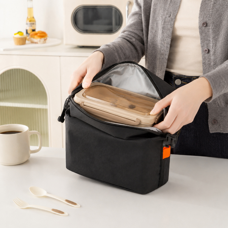Structured Handbag Work - 再利用可能な断熱ランチバッグポータブルサーマルクーラー弁当トートバッグ女性男性用職場学校ピクニック食品保存ハンドバッグトップハンドル