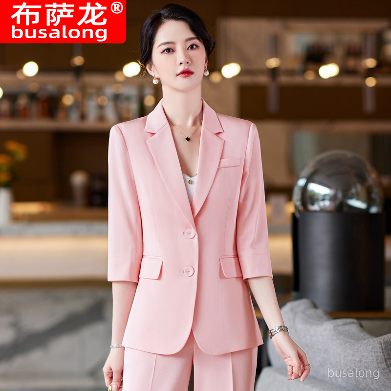 Women'S Elegant Formal Wear - 新作春夏レディースプロフェッショナルスーツ：ミドルスリーブスーツ、エレガントでスリムなOLスーツ、フォーマルウェア、営業用ワークウェア
