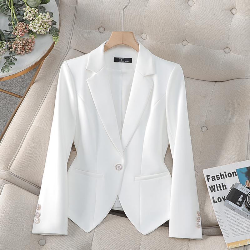 新しいファッション女性フォーマルブレザー女性赤白黒オフィスス - Women'S Office Formal Wear For Ladies のレビューと価格