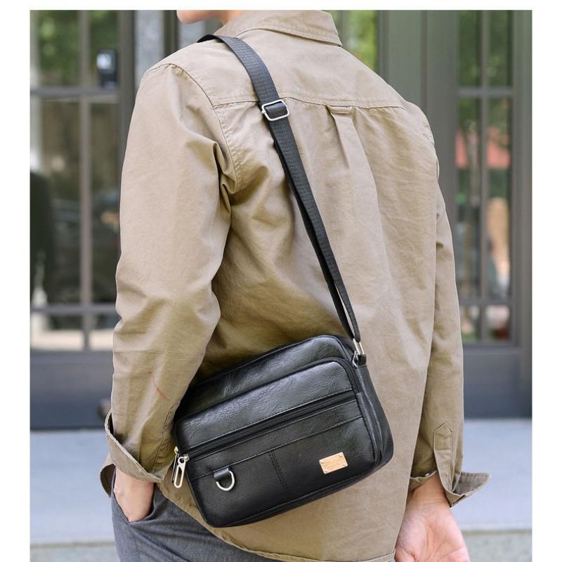 レザーメンズスリングバッグメッセンジャーショルダークロスボデ - Structured Handbag Work のレビューと価格
