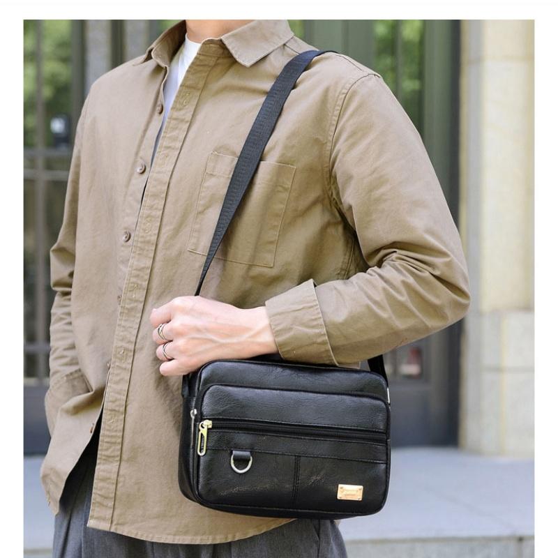 レザーメンズスリングバッグメッセンジャーショルダークロスボデ - Structured Handbag Work のレビューと価格