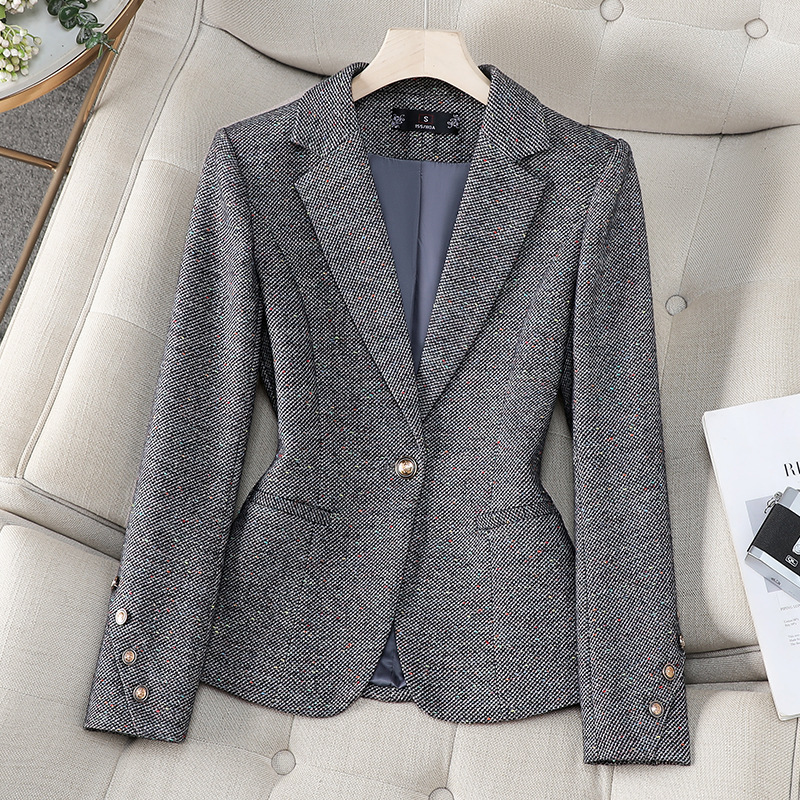 オフィスレディースブレザー女性ジャケット長袖シングルボタン女 - Women'S Office Formal Wear For Ladies のレビューと価格