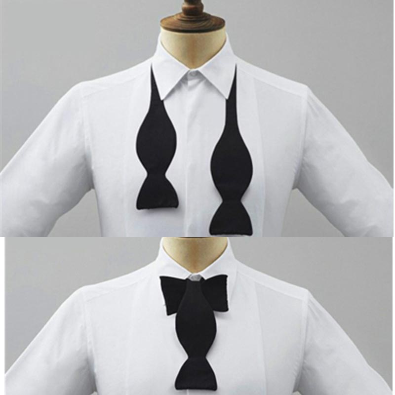 メンズフォーマルプレタイド調節可能な蝶ネクタイ黒白無地エレガ - Women Formal Wear Black And White のレビューと価格