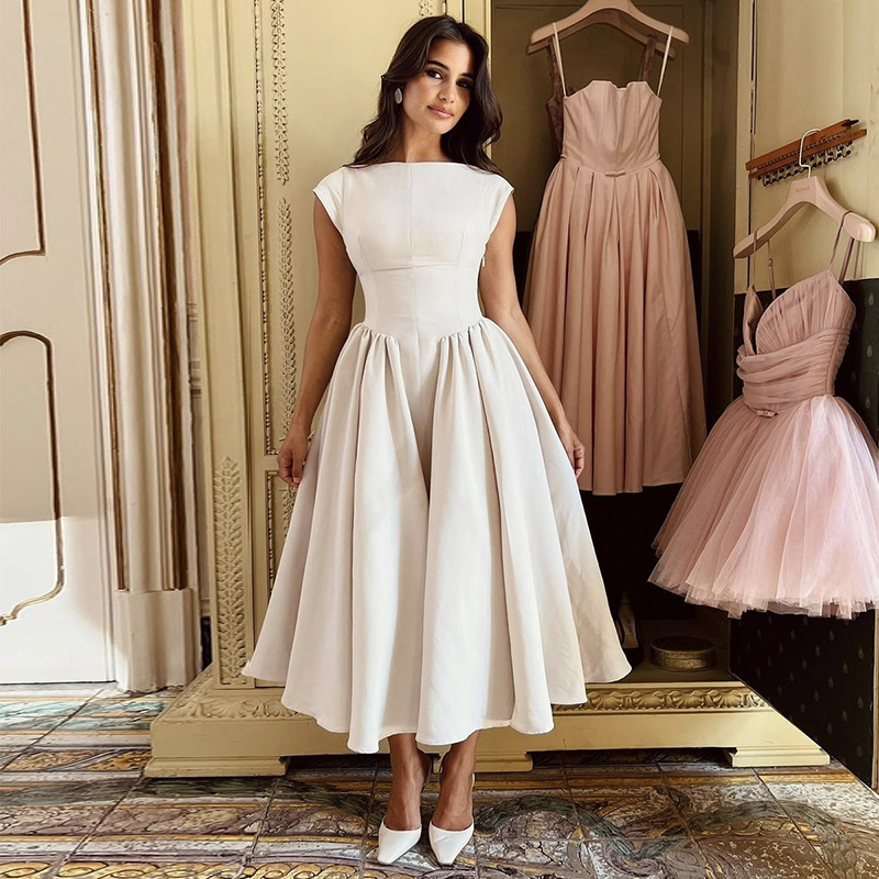 エレガントなプリンセス女性ウエディングドレスセクシーな O  - Women Formal Party Wear Dress のレビューと価格