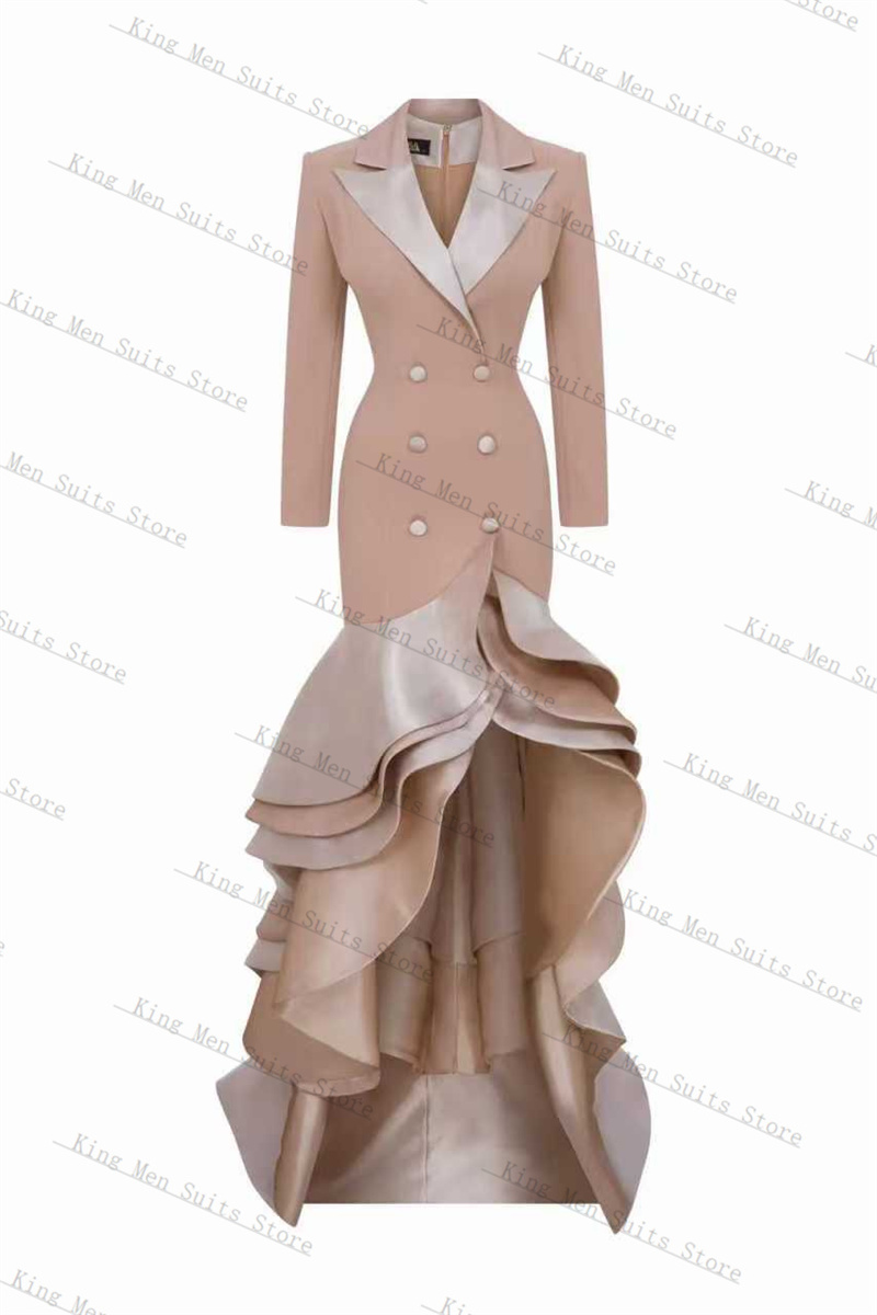 シャンパン女性スーツ 1 ピースロングブレザーウエディングド - Women'S Formal Wear For A Wedding のレビューと価格