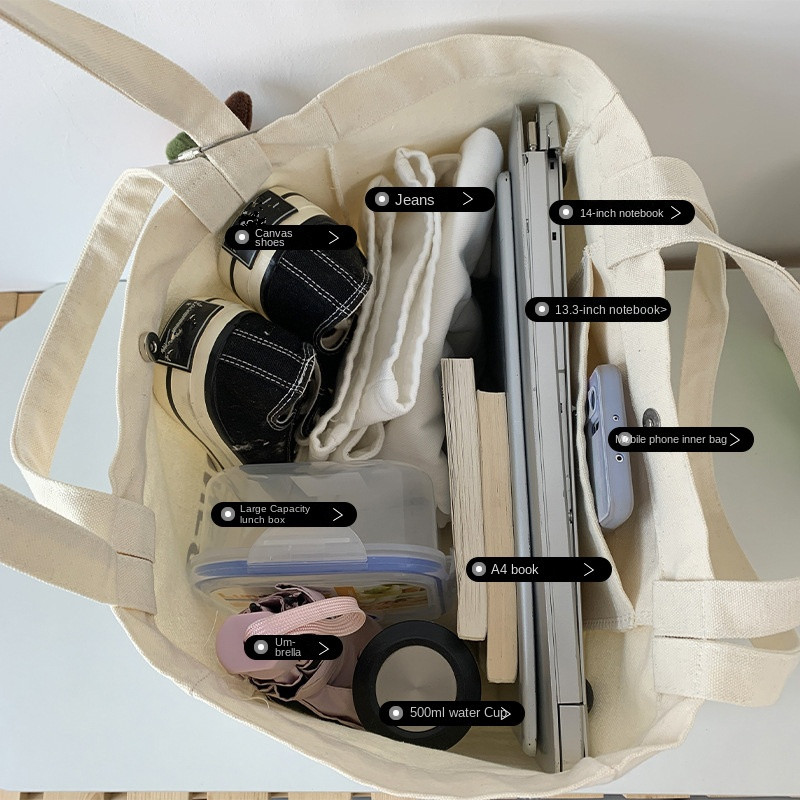 男性と女性のための大容量のショルダーバッグ,キャンバスバッグ - Structured Handbag Work のレビューと価格