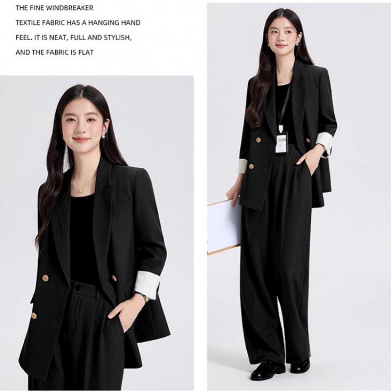 春と秋の女性用スーツセット、大学生の面接用プロフェッショナル - Women Formal Wear Shirt And Pant のレビューと価格