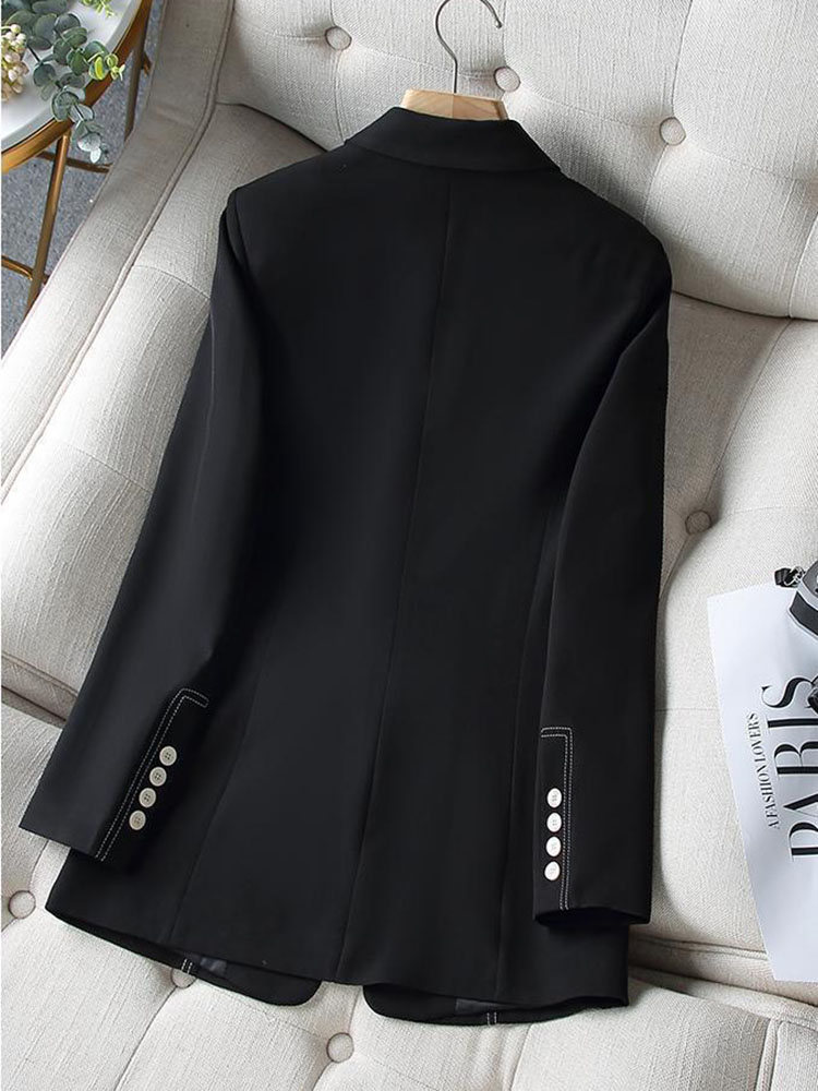 新しいファッション女性フォーマルブレザーレディース白黒女性長 - Women Formal Wear Black And White のレビューと価格