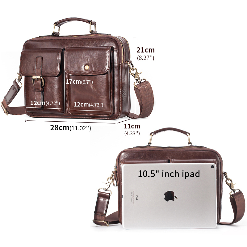 ブランドの新しい牛革メッセンジャーバッグ男性本革ハンドバッグ - Shoulder Bag Structured のレビューと価格