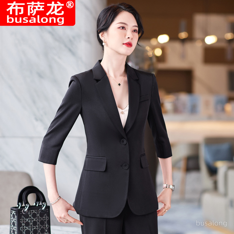 新作春夏レディースプロフェッショナルスーツ：ミドルスリーブス - Women'S Elegant Formal Wear のレビューと価格