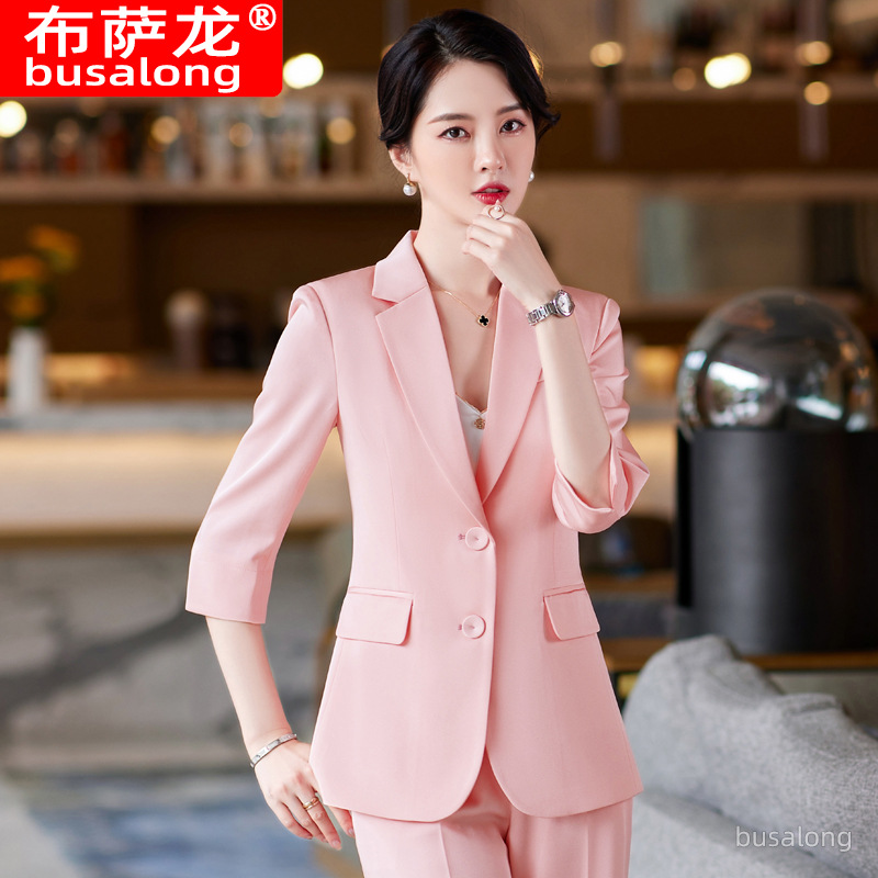 新作春夏レディースプロフェッショナルスーツ：ミドルスリーブス - Women'S Elegant Formal Wear のレビューと価格