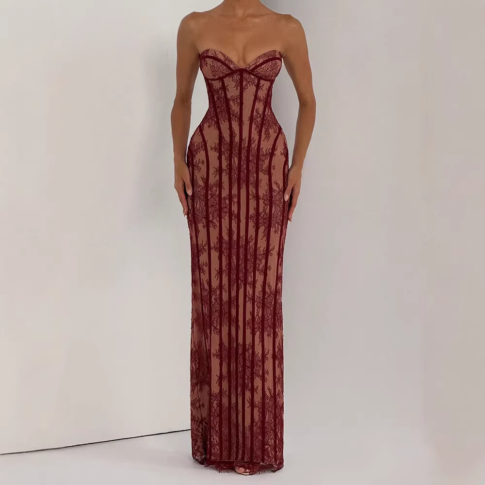 ストラップレスボディコンマキシドレス レディース 2026  - Women'S Elegant Formal Wear のレビューと価格
