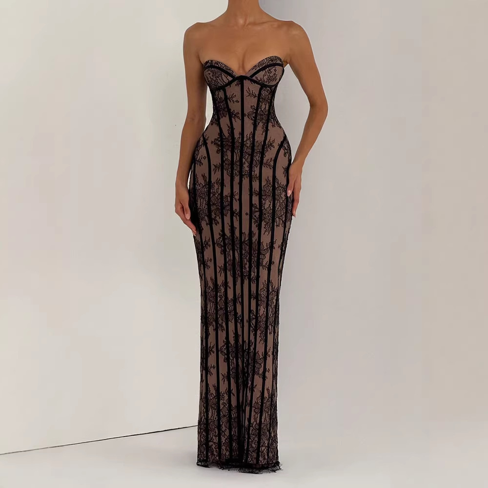 ストラップレスボディコンマキシドレス レディース 2026  - Women'S Elegant Formal Wear のレビューと価格