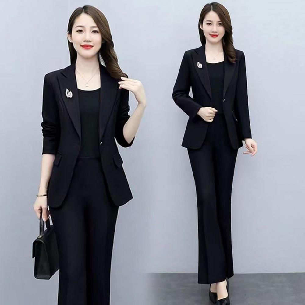 2点セット レディースフォーマルコートパンツセット 襟付き長 - Women'S Office Formal Wear For Ladies のレビューと価格