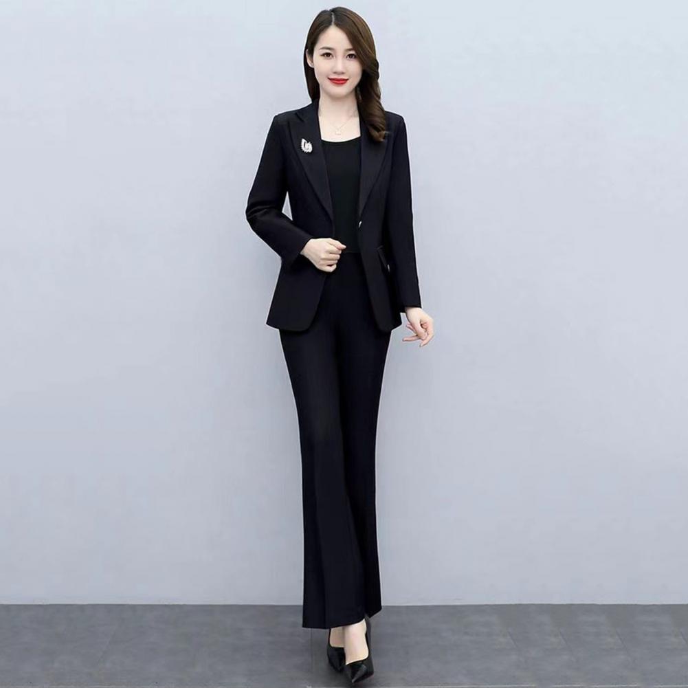 2点セット レディースフォーマルコートパンツセット 襟付き長 - Women'S Office Formal Wear For Ladies のレビューと価格