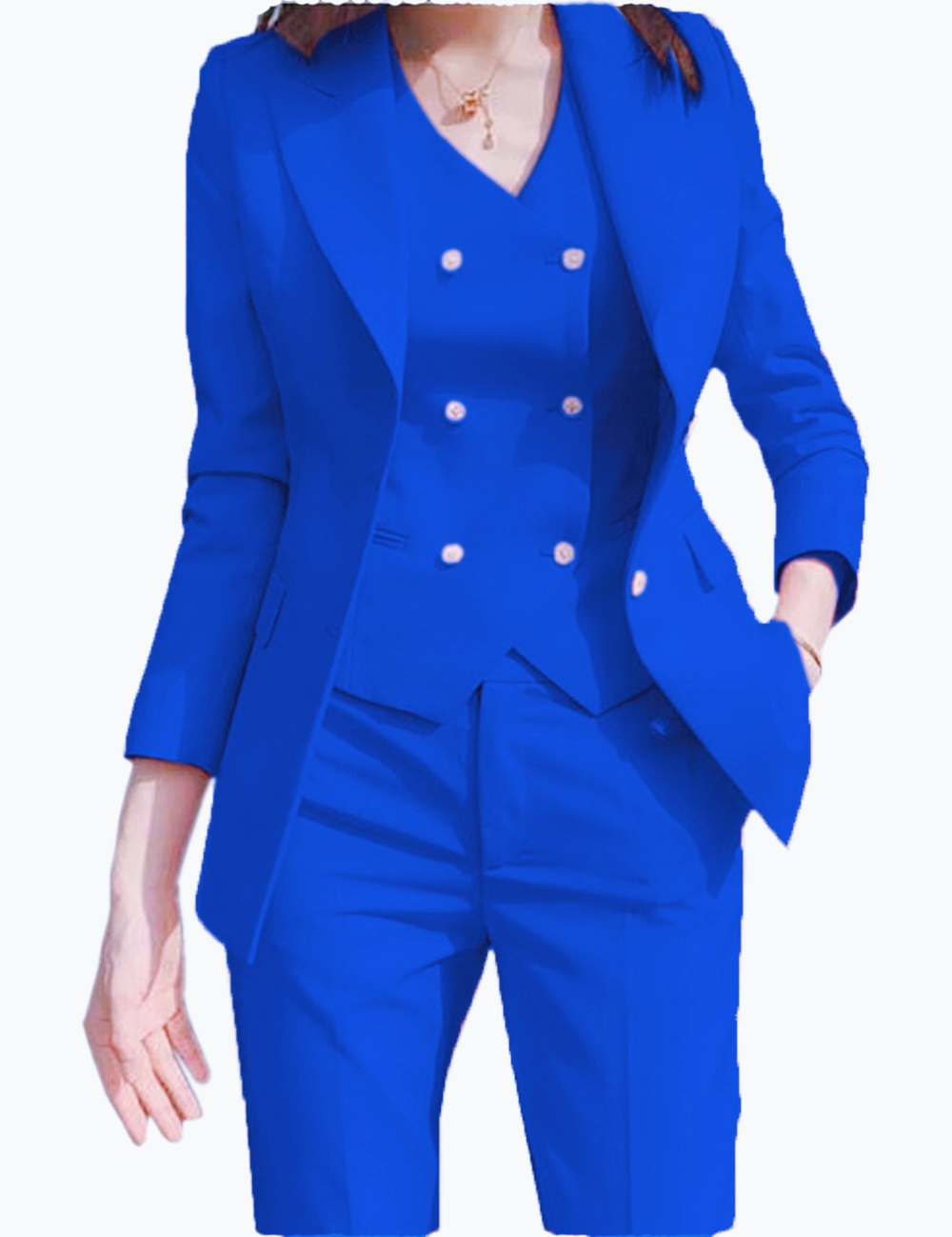 秋の服装スーツジャケット3ピースセット レディース オフィス - Women'S Elegant Formal Wear のレビューと価格