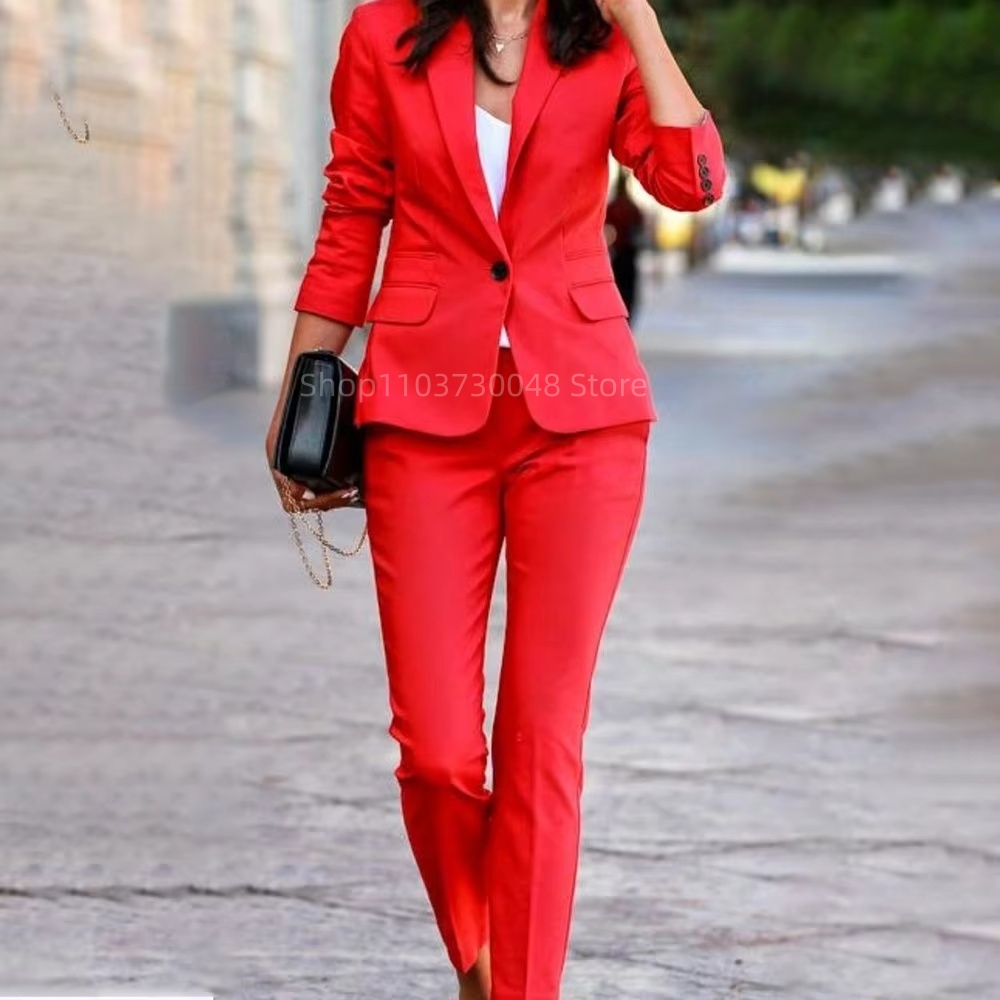 ファッションオフィスレディースブレザーとパンツスーツフォーマ - Women'S Office Formal Wear For Ladies のレビューと価格
